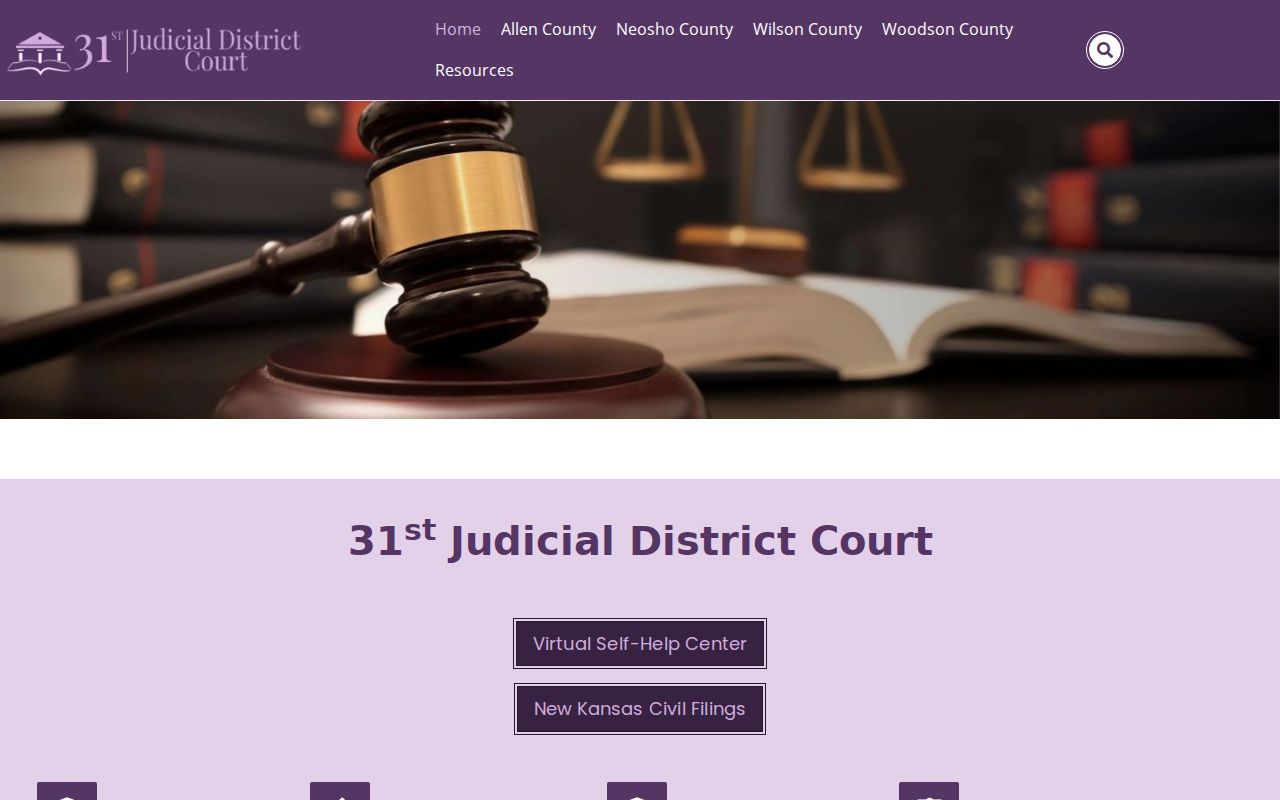 Woodson County court dates on the 31st Judicial District website