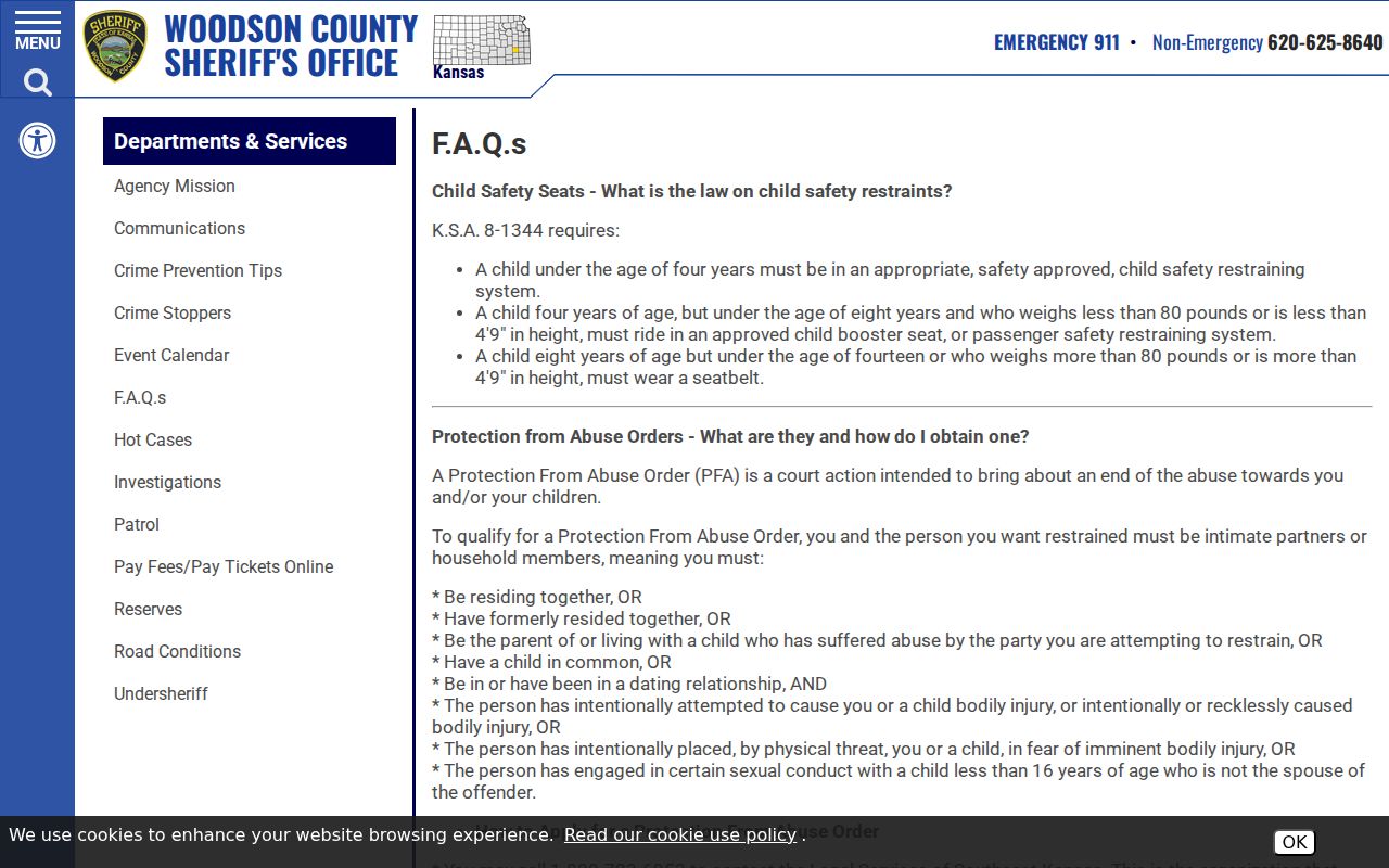 Woodson County court docket traffic FAQ